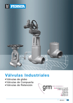 GRM • Válvulas industriales PERSTA (globo, compuerta, retención)